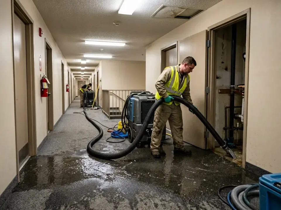 multi-unit-apartment-hallway-f-005 — frequently asked questions, Emergency Burst Pipe Water Extraction & Removal in Bensenvi…